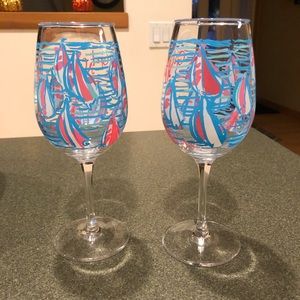 Lilly Pulitzer Wine Glasses